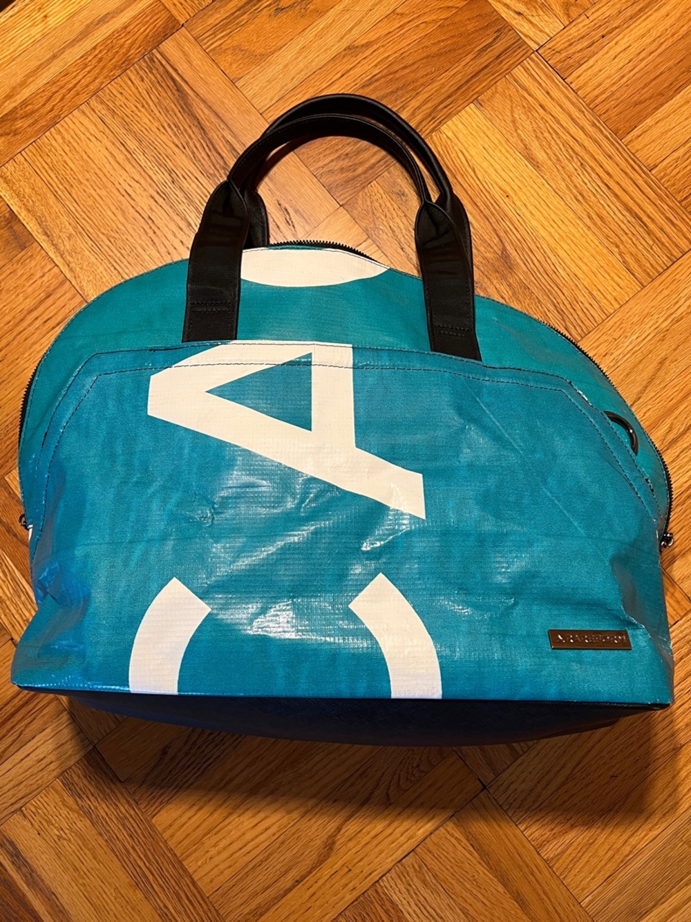 Rareform Multi-color Canvas Duffel with Black Handles